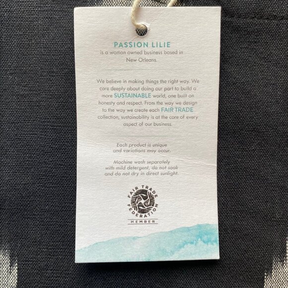 Fair Trade Genuine Ikat 100% Cotton Women's Shirt NWT 2XL / XXL Passion Lilie - Picture 9 of 11